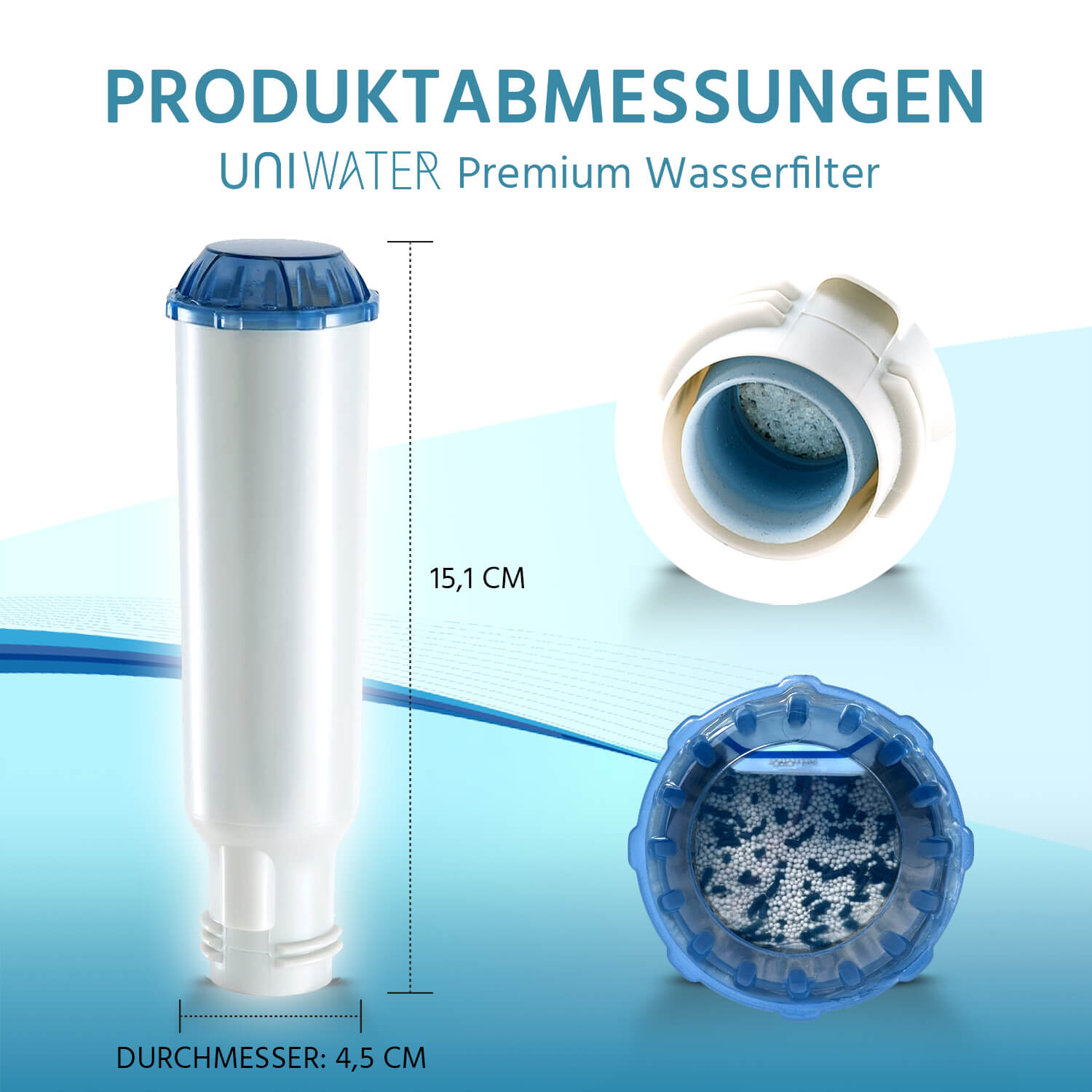 5 Stück schraubbare Filterpatronen geeignet für Krups, Siemens, Neff, Bosch u.a. Kaffeemaschinen