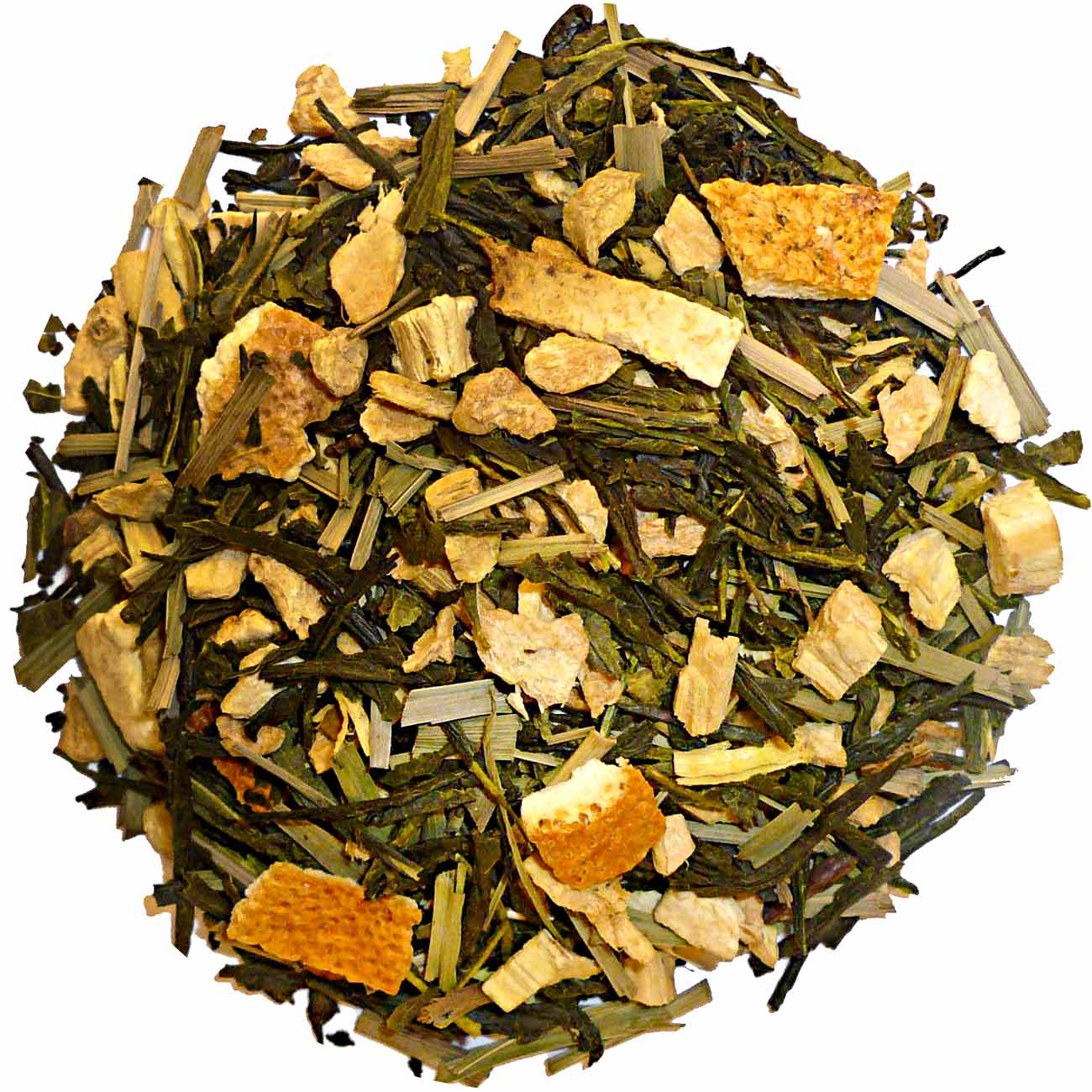 Orange-Ingwer grün aromatisierter loser grüner Tee